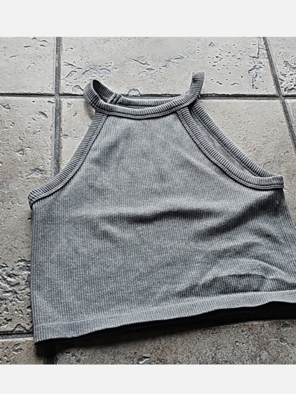 5/30$ Ribbed Crop Tank Top - Pink, Blue, White, Gray, Tan - Picture 6 of 10